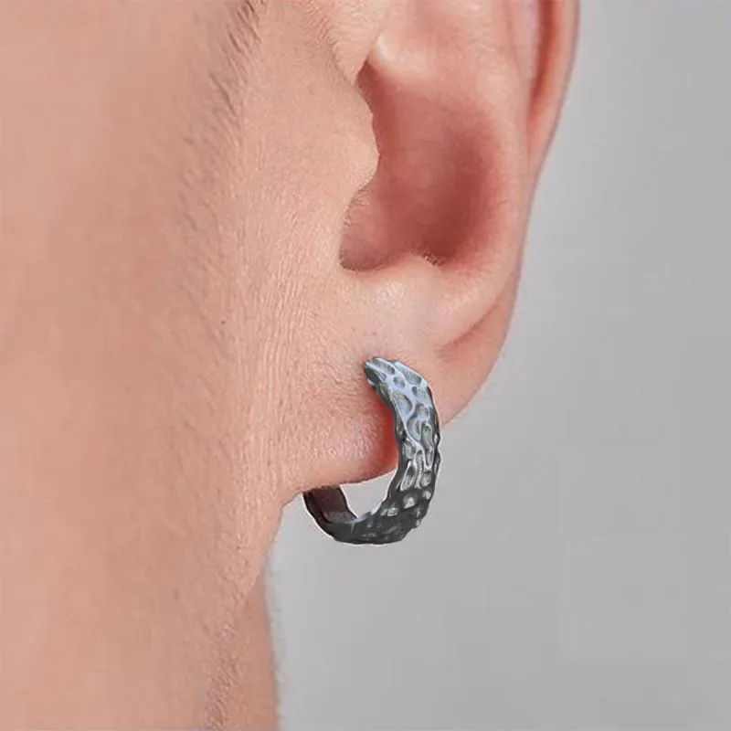 QIANFANGDAHUANGYE Titanium Steel Earrings Unisex-1