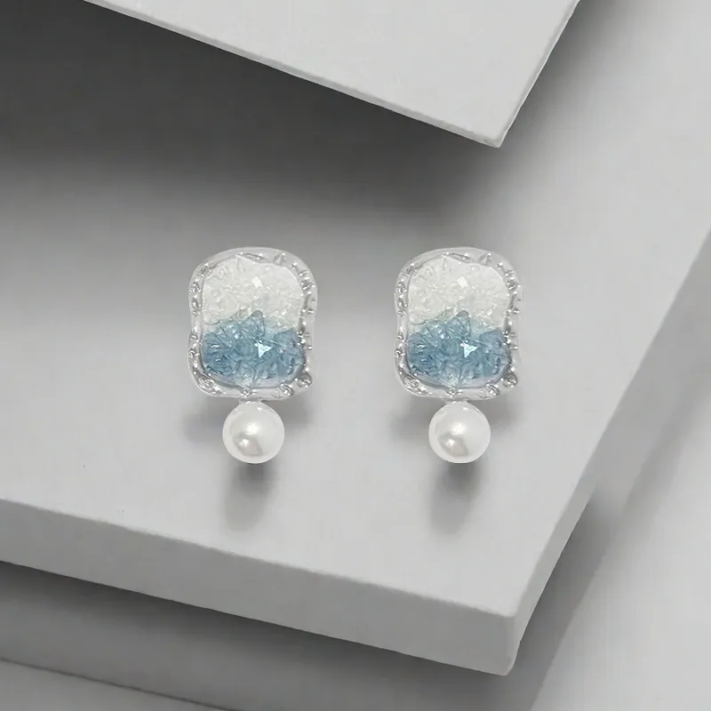 QIANFANGDAHUANGYE Alloy S 925 Sterling Silver Stud Stud Earrings Women's-2