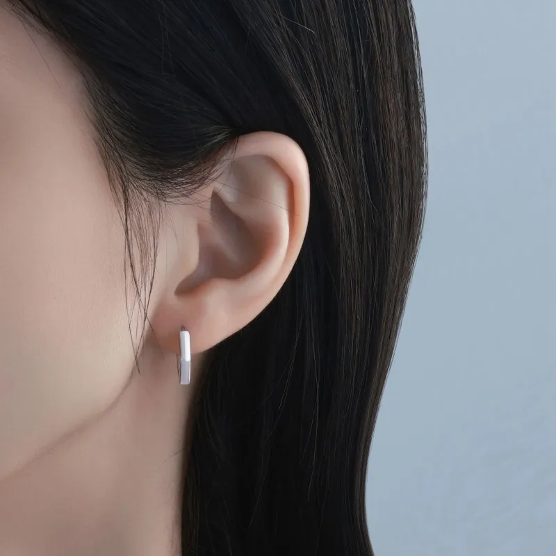 QIANFANGDAHUANGYE Titanium Steel Earrings Unisex-1