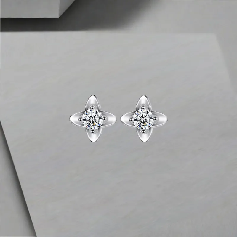 QIANFANGDAHUANGYE Zircon Stud Earrings Women's-5
