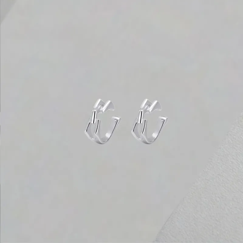 QIANFANGDAHUANGYE Alloy Clip-On Earrings Unisex-3