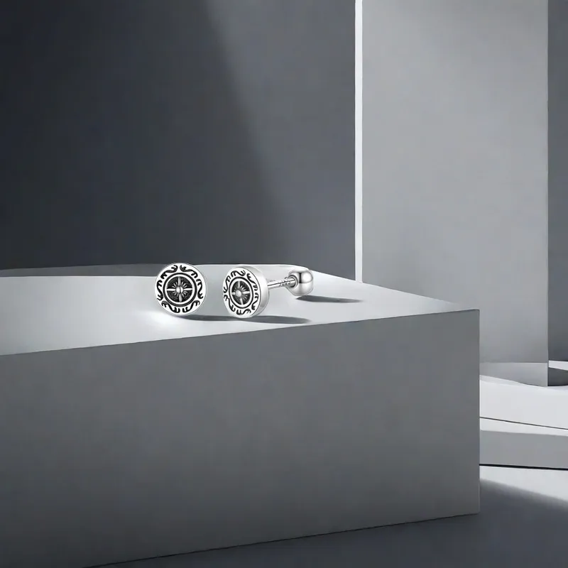 QIANFANGDAHUANGYE Alloy Stud Earrings Unisex-2