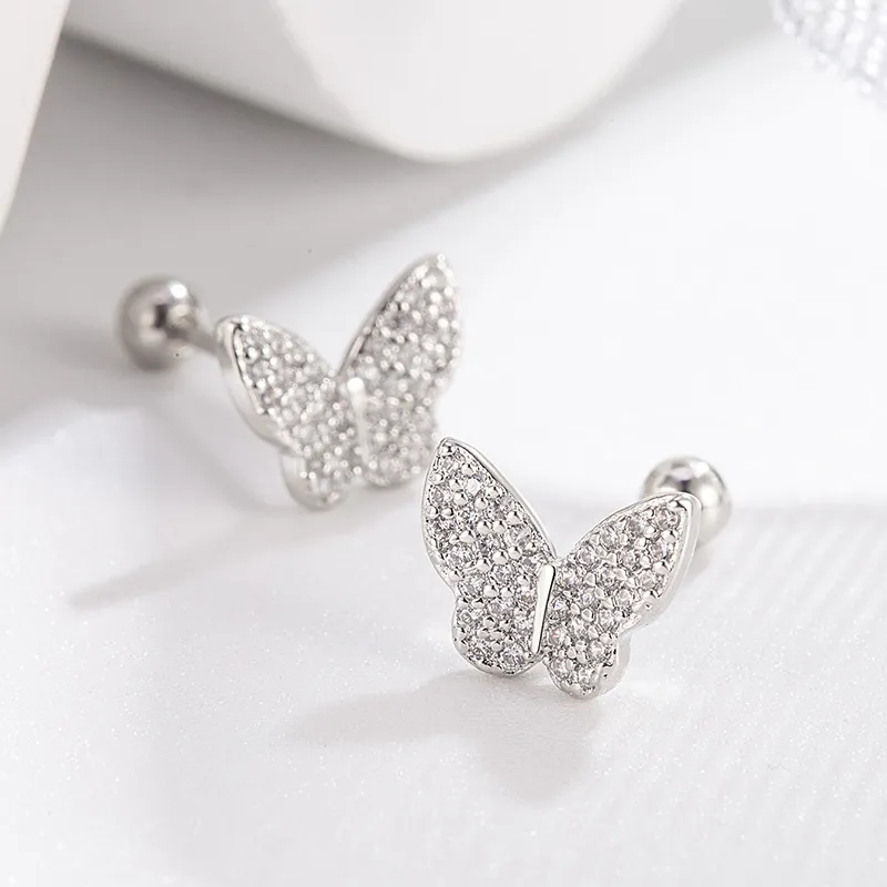 QIANFANGDAHUANGYE Zircon Stud Earrings Women's-2