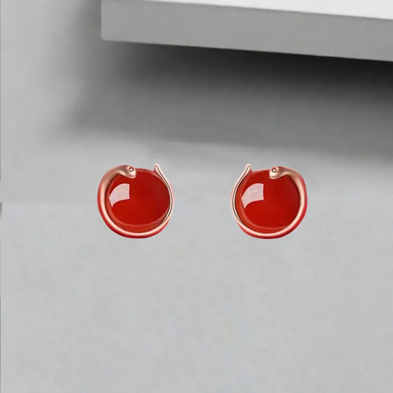 QIANFANGDAHUANGYE S925 Sterling Silver Stud With Alloy Stud Earrings Women's-2