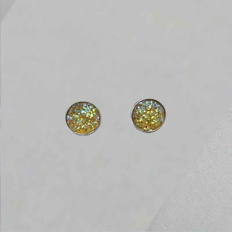 QIANFANGDAHUANGYE Zircon Stud Earrings Women's-3