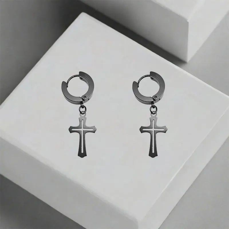 QIANFANGDAHUANGYE Alloy Earrings Unisex-5