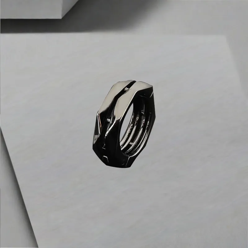 QIANFANGDAHUANGYE Titanium Steel Clip On Earrings Men's-1