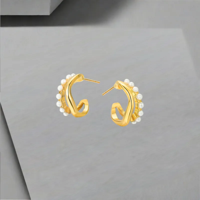 QIANFANGDAHUANGYE Alloy Stud Earrings Women's-5