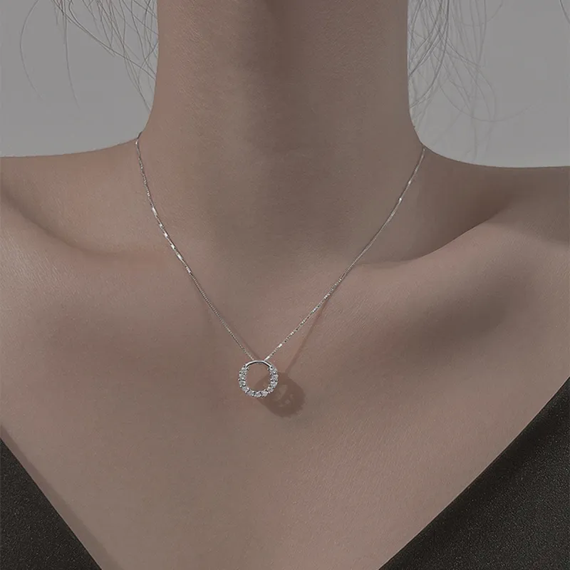 QIANFANGDAHUANGYE Zircon Necklaces Women's-1