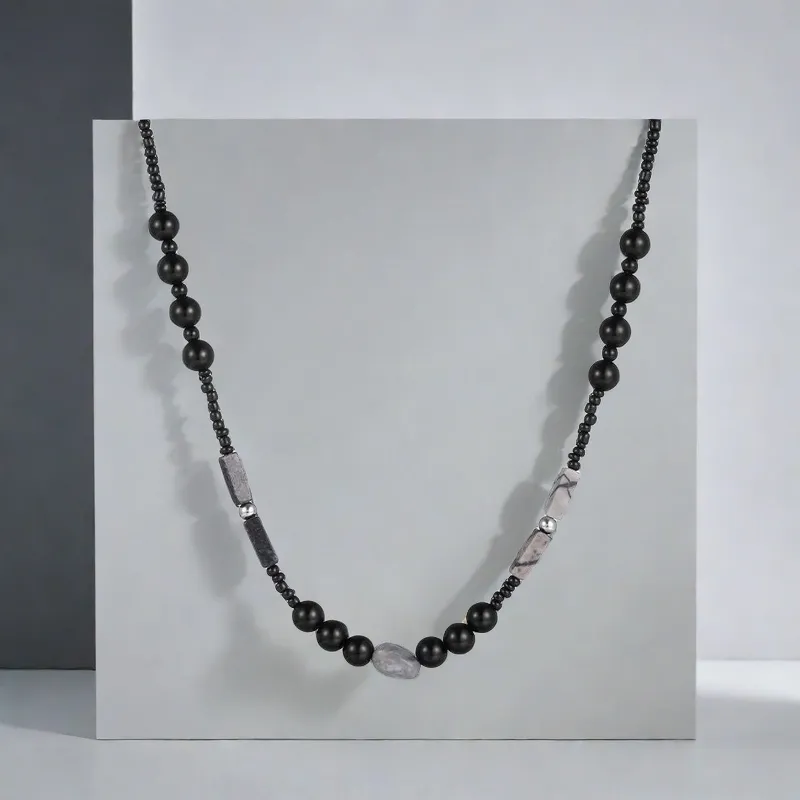 QIANFANGDAHUANGYE Resin Necklaces Men's-2