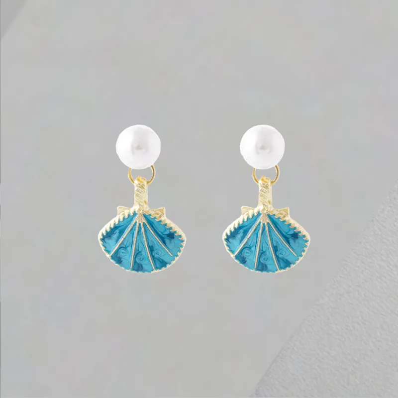 QIANFANGDAHUANGYE Oil Drip Earrings Women's-5