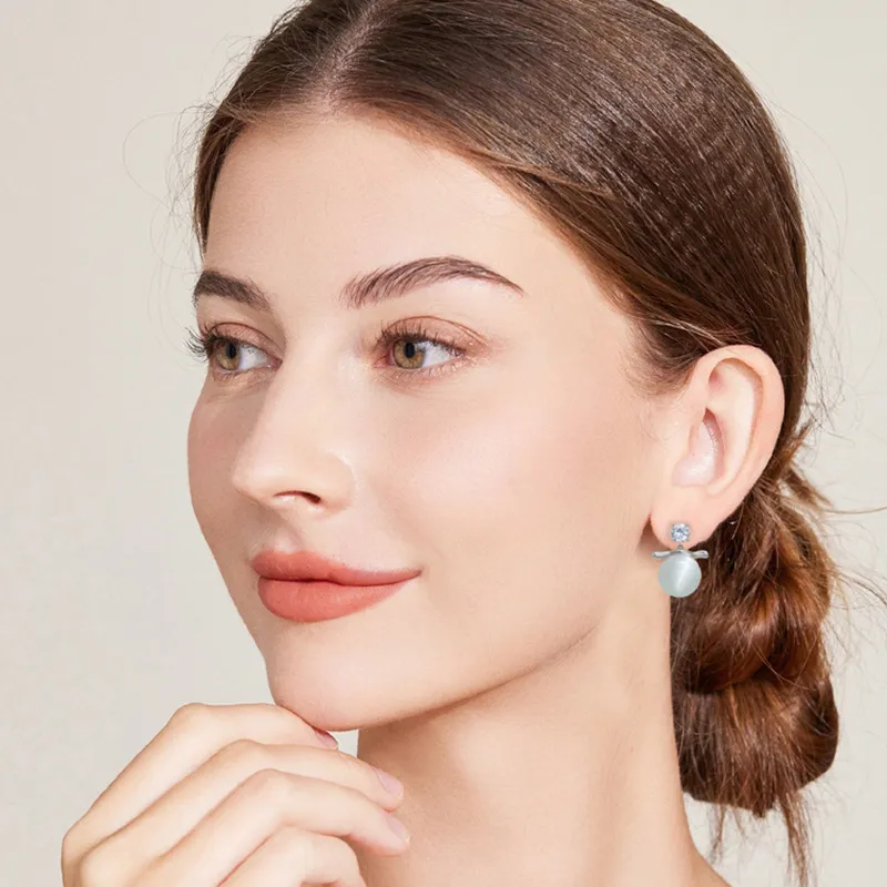 QIANFANGDAHUANGYE Zircon Stud Earrings Women's-1