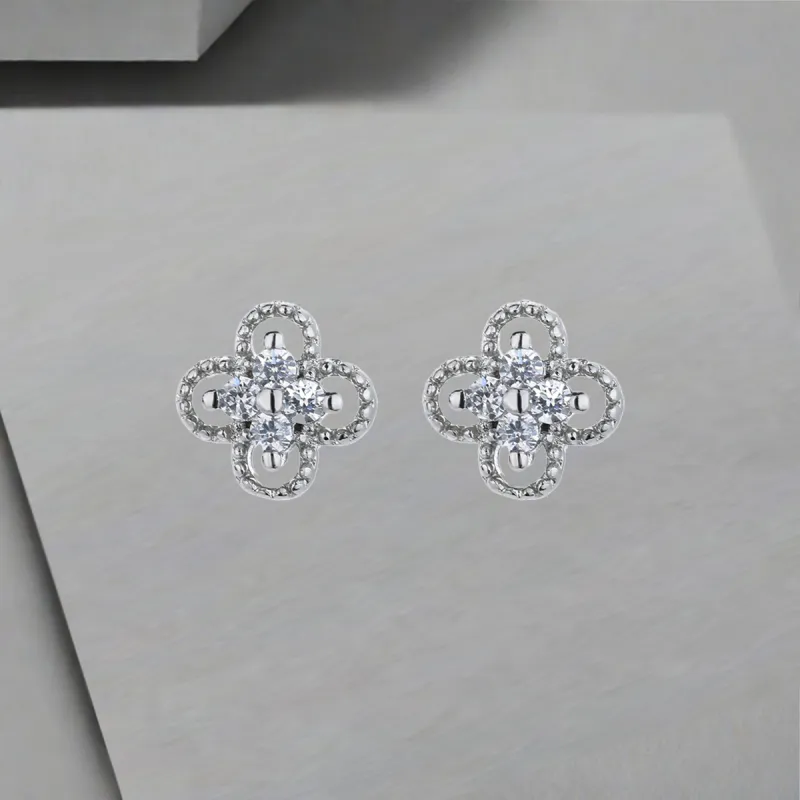 QIANFANGDAHUANGYE Zircon Stud Earrings Women's-2