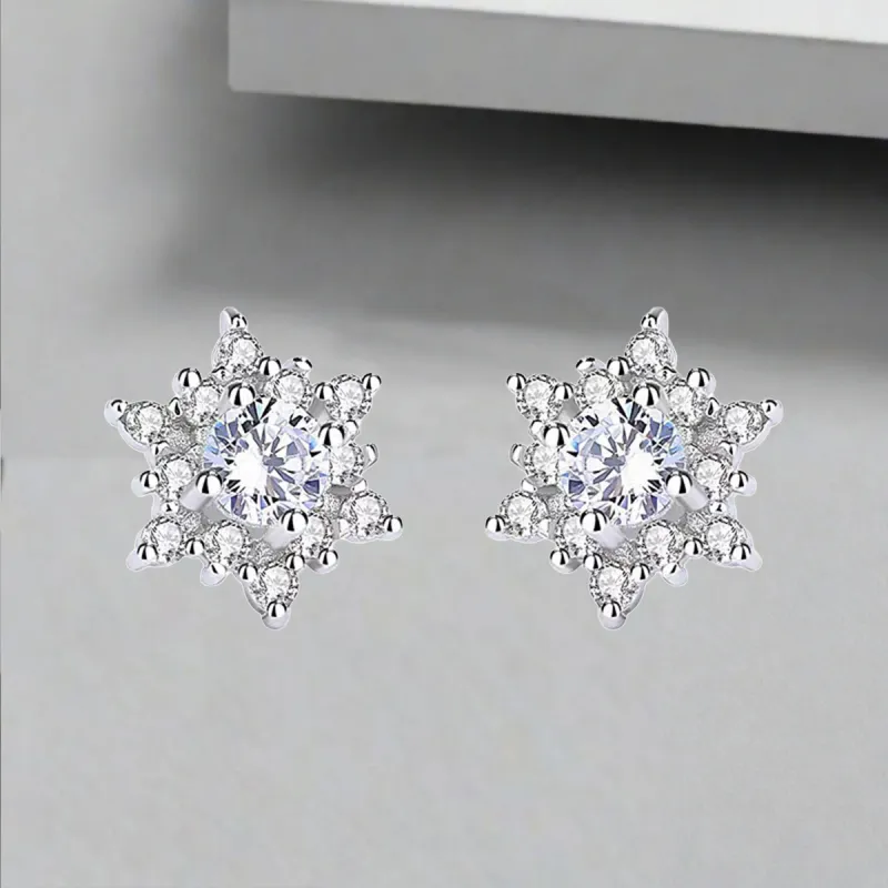 QIANFANGDAHUANGYE Zircon Clip On Earrings Women's-5