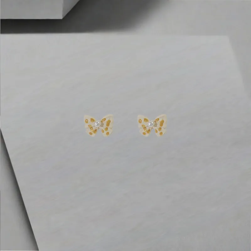 QIANFANGDAHUANGYE Resin, Pearl S925 Sterling Silver Stud Earrings Women's-2