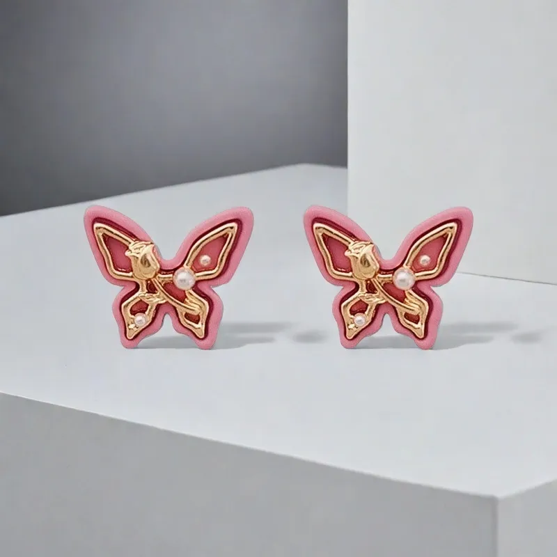 QIANFANGDAHUANGYE Faux Pearl Stud Earrings Women's-2