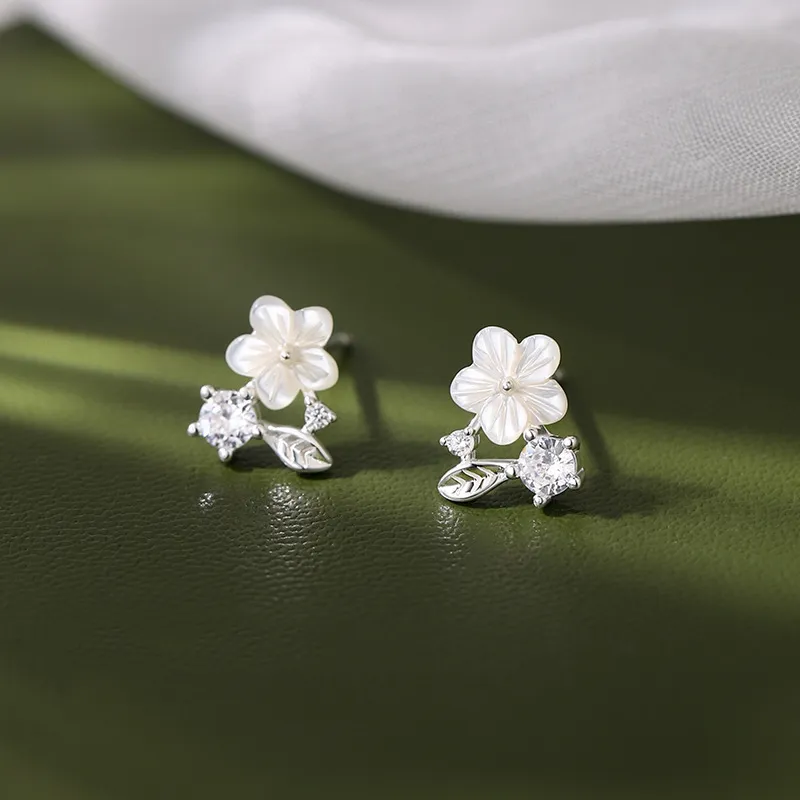 QIANFANGDAHUANGYE S925 Sterling Silver Stud With Zircon Stud Earrings Women's-2