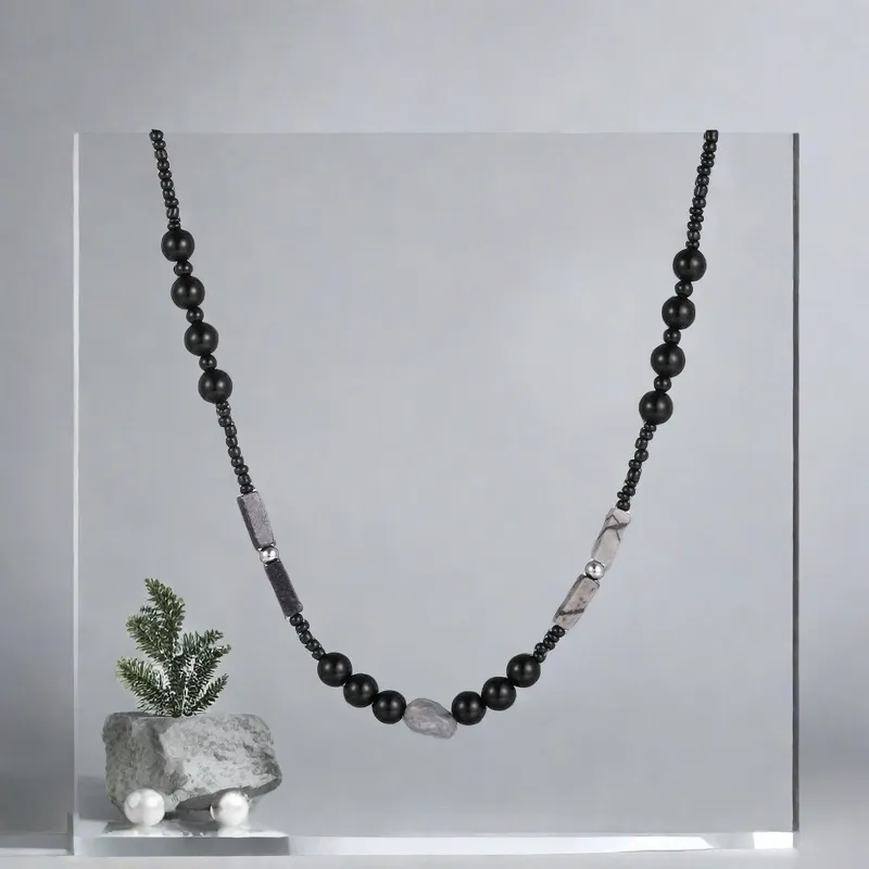 QIANFANGDAHUANGYE Resin Necklaces Men's-3