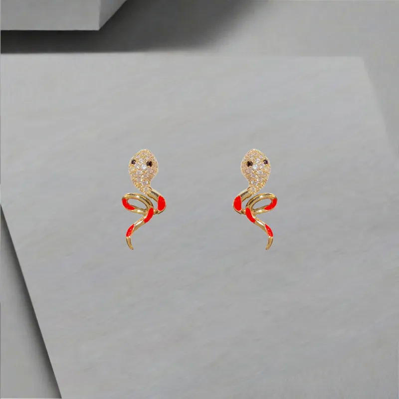 QIANFANGDAHUANGYE Zircon Stud Earrings Women's-2