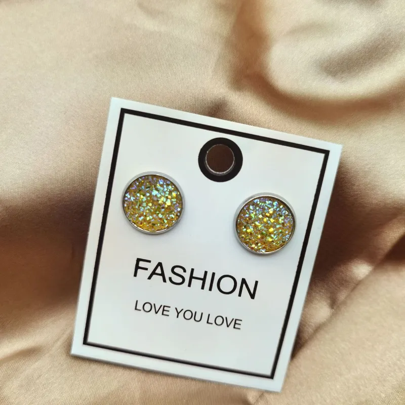 QIANFANGDAHUANGYE Zircon Stud Earrings Women's-1