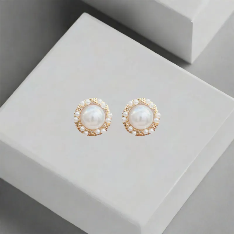 QIANFANGDAHUANGYE Alloy Stud Earrings Women's-2