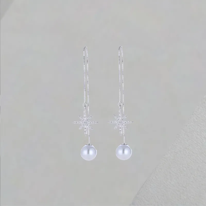 QIANFANGDAHUANGYE Alloy Drop Earrings Women's-5