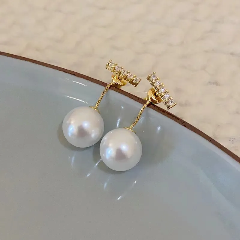QIANFANGDAHUANGYE Zircon Earrings Women's-5