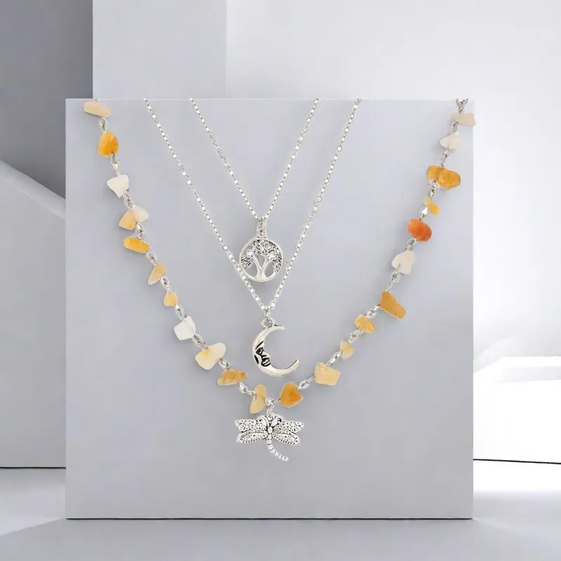 QIANFANGDAHUANGYE Stones Necklaces Women's-2