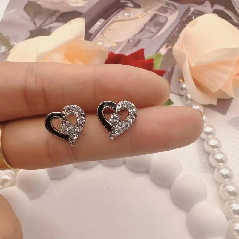 QIANFANGDAHUANGYE Zircon Stud Earrings Women's-1