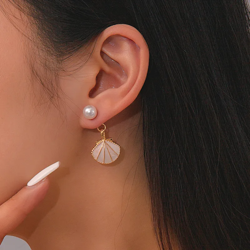 QIANFANGDAHUANGYE Oil Drip Earrings Women's-1