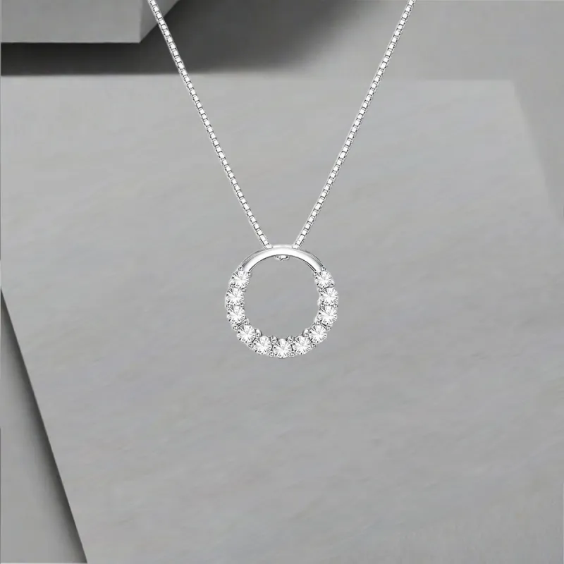 QIANFANGDAHUANGYE Zircon Necklaces Women's-3