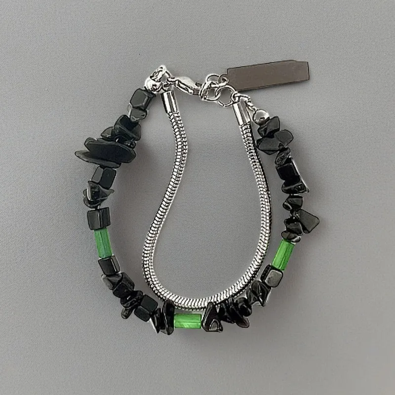 QIANFANGDAHUANGYE Titanium Steel Bracelets Men's-4