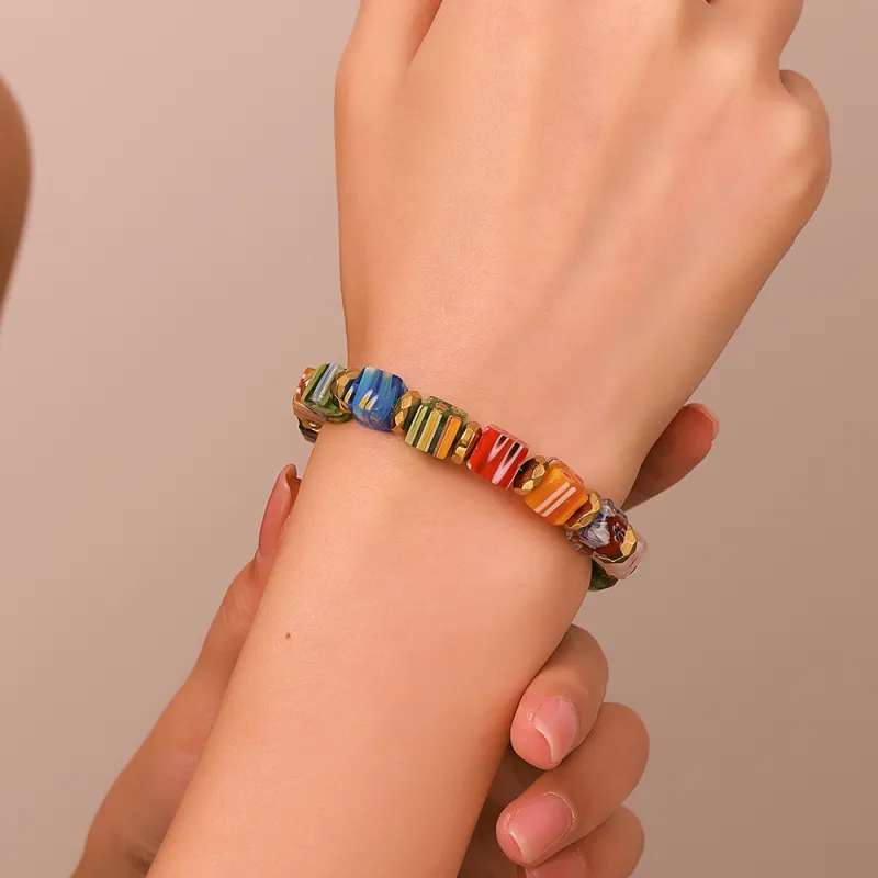 QIANFANGDAHUANGYE Glass Bracelets Women's-3