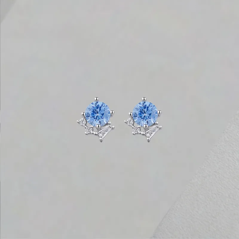 QIANFANGDAHUANGYE S925 Silver Alloy With Zircon Stud Earrings Women's-5