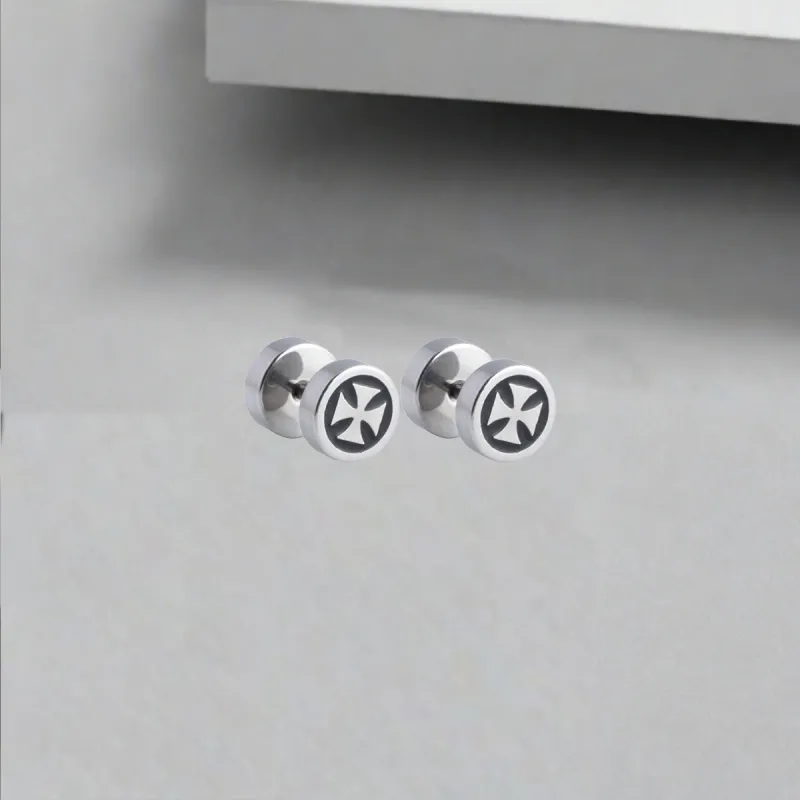 QIANFANGDAHUANGYE Alloy S925 Silver Stud Earrings Men's-6