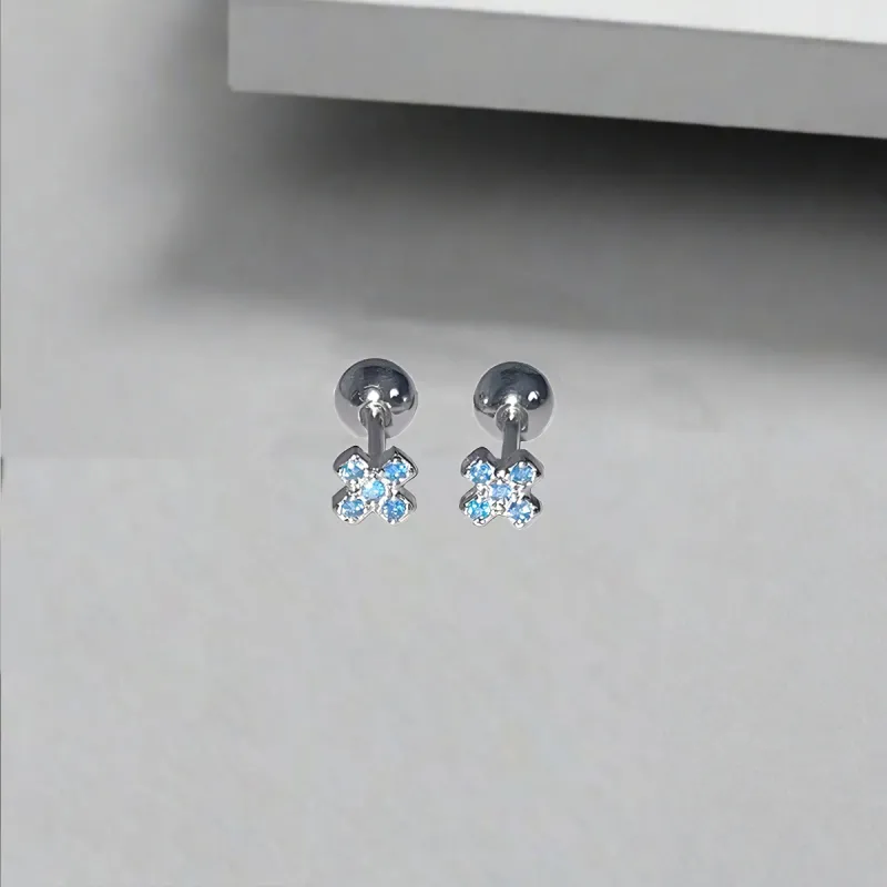 QIANFANGDAHUANGYE Zircon Stud Earrings Women's-3