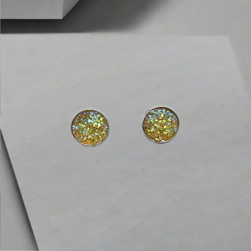 QIANFANGDAHUANGYE Zircon Stud Earrings Women's-2