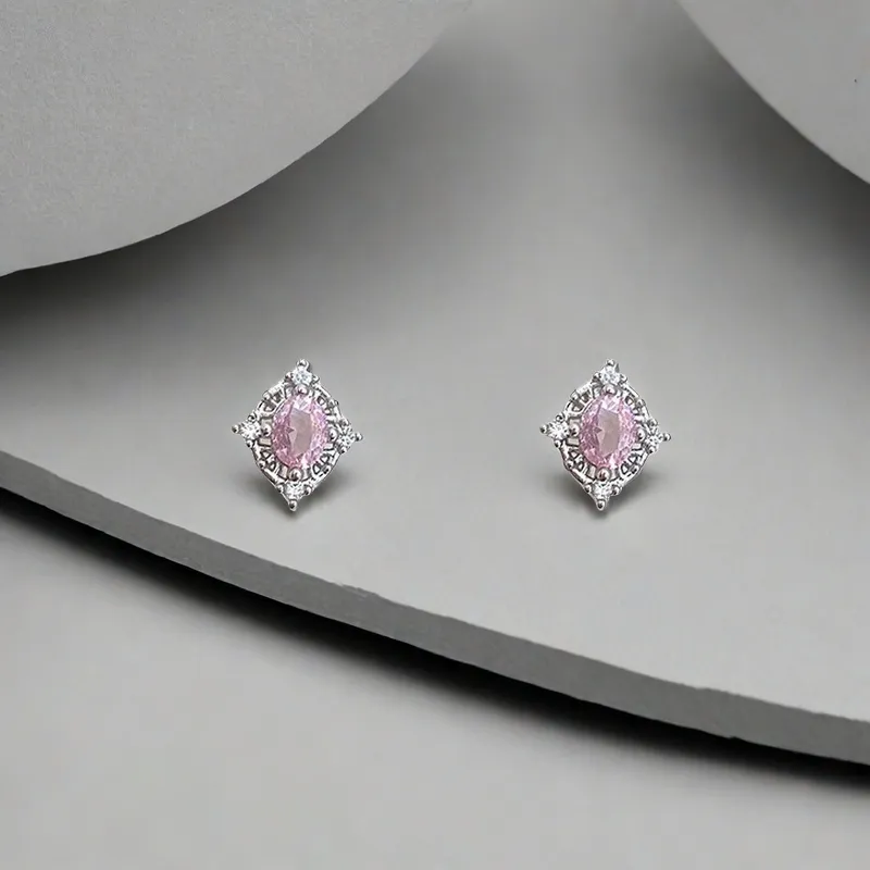 QIANFANGDAHUANGYE Zircon Stud Earrings Women's-6