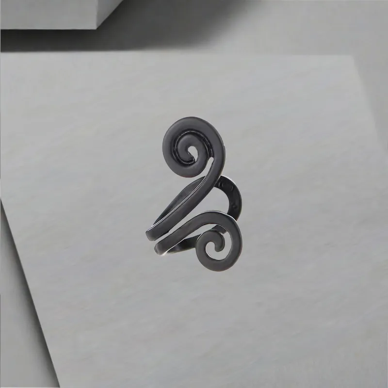QIANFANGDAHUANGYE Titanium Steel Clip On Earrings Unisex-1