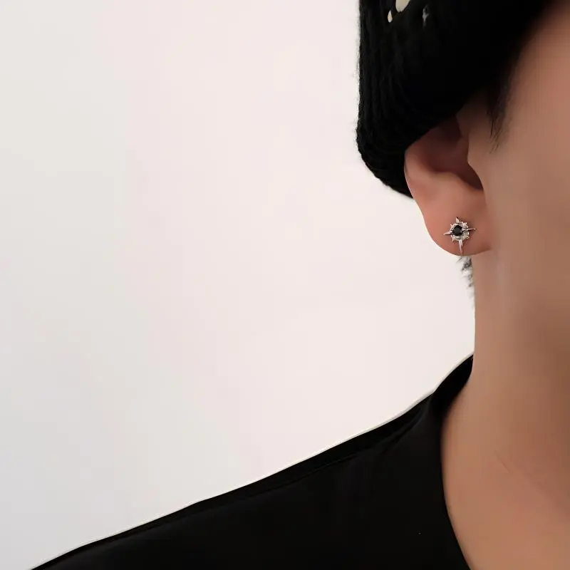 QIANFANGDAHUANGYE 925 Sterling Silver Stud Earrings Unisex-1