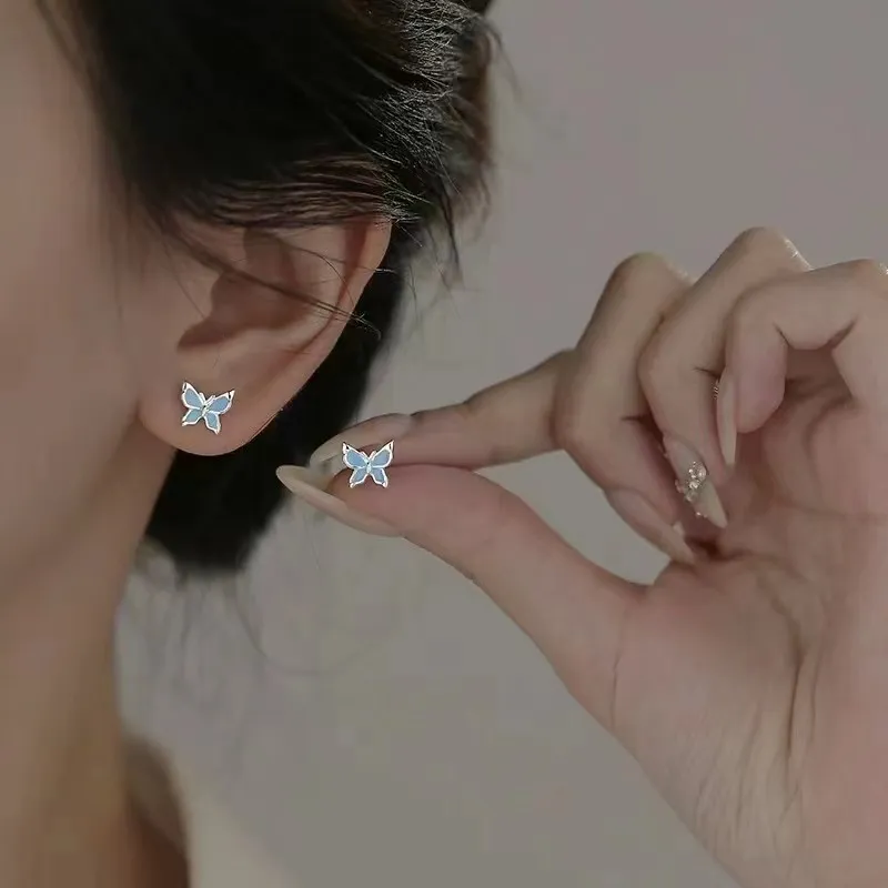QIANFANGDAHUANGYE Oil Drip Stud Earrings Women's-1