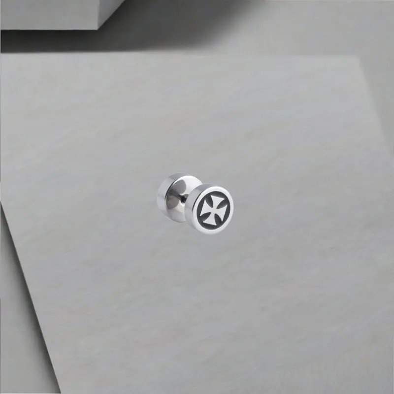QIANFANGDAHUANGYE Alloy S925 Silver Stud Earrings Men's-3
