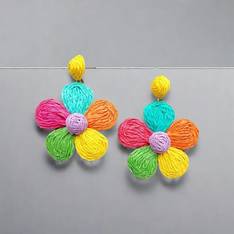 QIANFANGDAHUANGYE Alloy Earrings Women's Multicolor-4