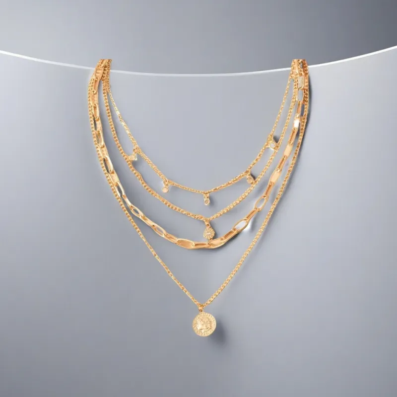 QIANFANGDAHUANGYE Alloy Necklaces Women's-4