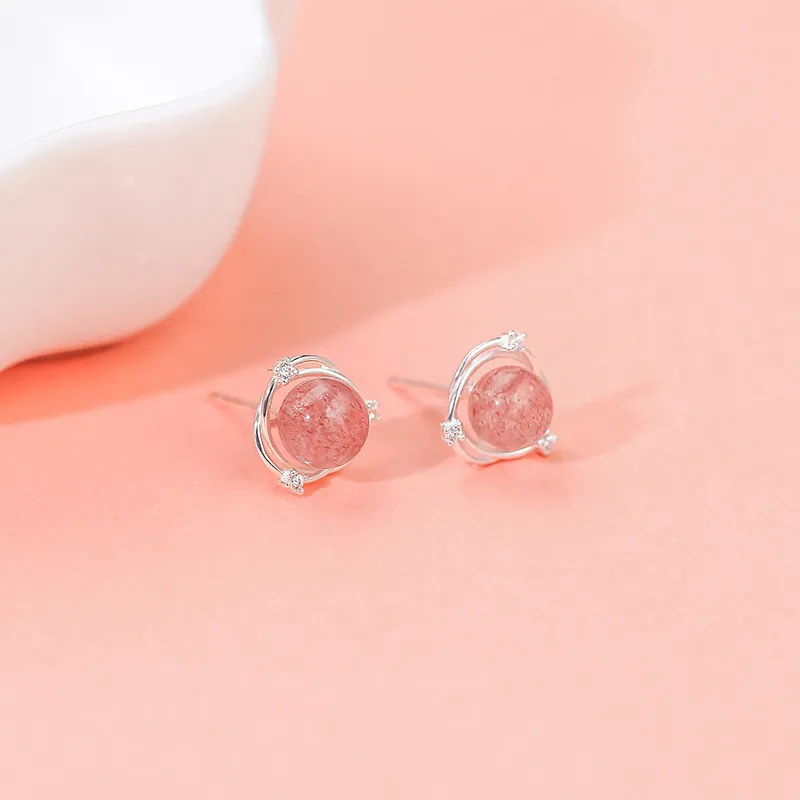 QIANFANGDAHUANGYE Zircon Stud Earrings Women's-2