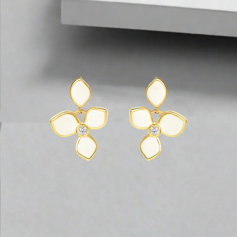QIANFANGDAHUANGYE Zircon Earrings Women's-4