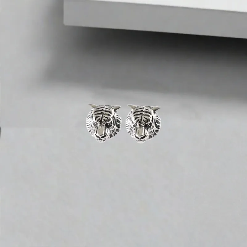 QIANFANGDAHUANGYE S925 Sterling Silver Stud Alloy Stud Earrings Men's-3