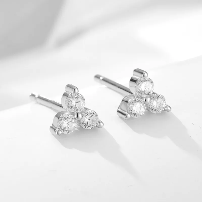 QIANFANGDAHUANGYE S925 Sterling Silver Stud With Zircon Stud Earrings Women's-2