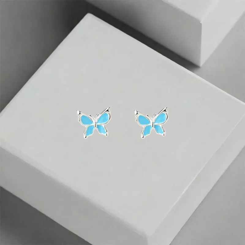 QIANFANGDAHUANGYE Oil Drip Stud Earrings Women's-3