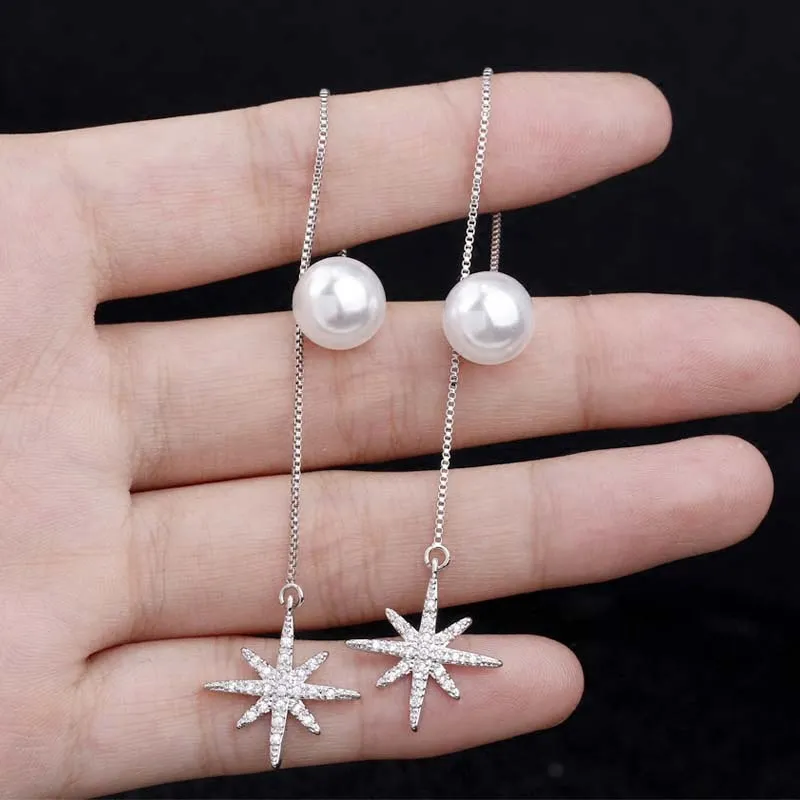 QIANFANGDAHUANGYE Alloy Drop Earrings Women's-2